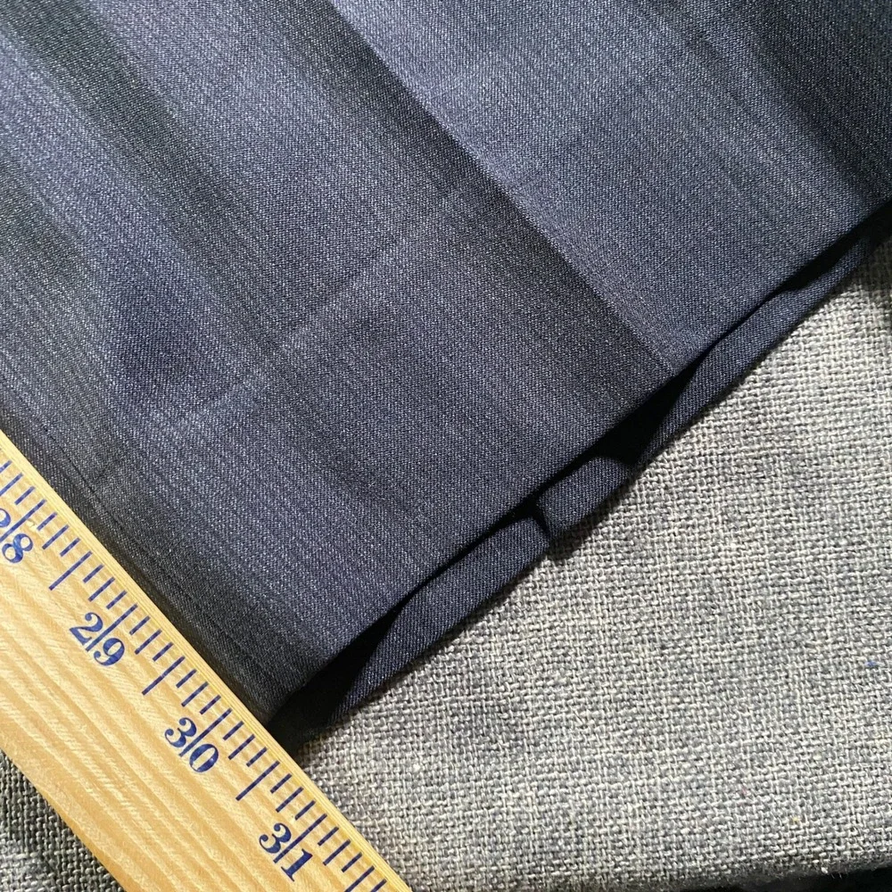 Banana Republic Classic Fit Men's Pinstripe Wool‎ Blend Dress Pants 33x30 Navy